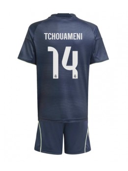 Real Madrid Aurelien Tchouameni #14 Dječji Gostujuci Dres kompleti 2025-26 Kratak Rukavima (+ kratke hlače)